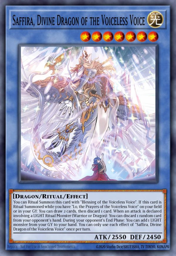 Saffira, Divine Dragon of the Voiceless Voice - (Legacy of Destruction) - (LEDE-EN034) - (Ultra Rare)