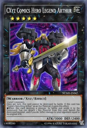 CXyz Comics Hero Legend Arthur - (Number Hunters) - (NUMH-EN042) - (Secret Rare)