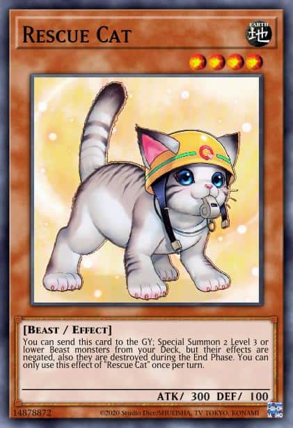 Rescue Cat - (Alt art) - (Dark Revelation Volume 3) - (DR3-EN153)