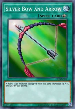 Silver Bow and Arrow - (Legend of Blue Eyes White Dragon) - (LOB-EN091) - (Short Print)
