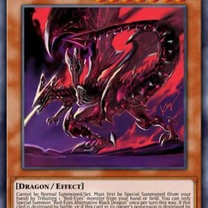 Red-Eyes Alternative Black Dragon - (2019 Gold Sarcophagus Tin) - (TN19-EN005) - (Prismatic Secret Rare)