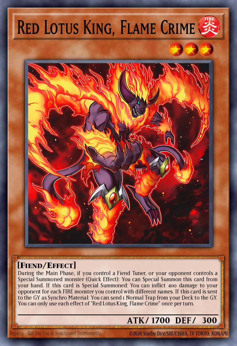 Red Lotus King, Flame Crime - (Battles of Legend: Terminal Revenge) - (BLTR-EN028) - (Secret Rare)
