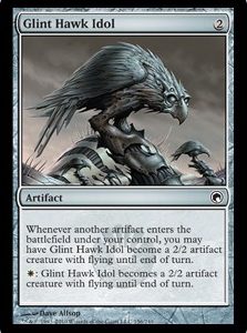 Glint Hawk Idol - Scars of Mirrodin-(156)
