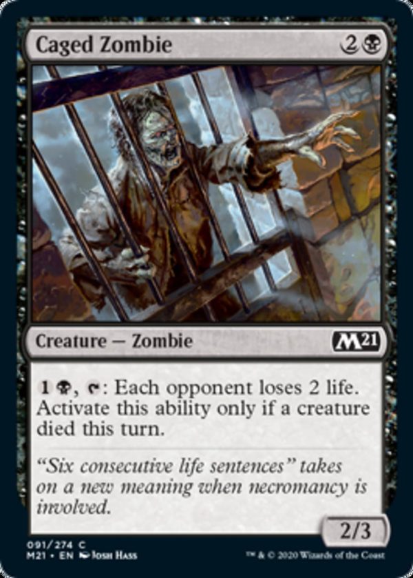 Caged Zombie - Core Set 2021-(091)