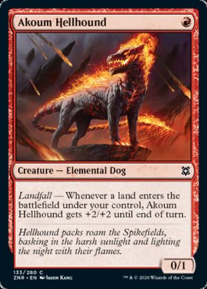Akoum Hellhound - Zendikar Rising-(133)