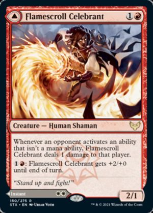 Flamescroll Celebrant // Revel in Silence - Strixhaven: School of Mages-(150)