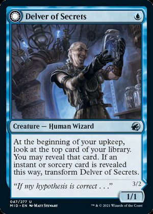 Delver of Secrets // Insectile Aberration - Innistrad: Midnight Hunt-(047)