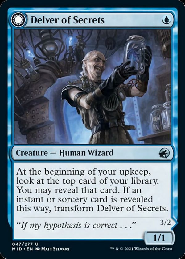 Delver of Secrets // Insectile Aberration - Innistrad: Midnight Hunt-(047)