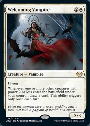 Welcoming Vampire - Innistrad: Crimson Vow-(046)-Foil
