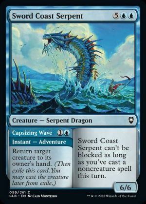 Sword Coast Serpent // Capsizing Wave - Commander Legends: Battle for Baldur's Gate-(099)-Foil