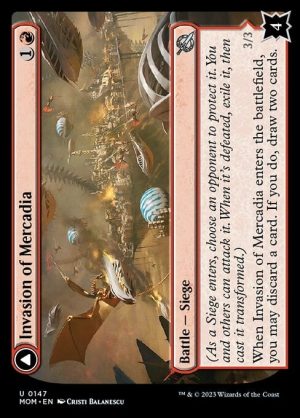 Invasion of Mercadia // Kyren Flamewright - March of the Machine-(147)
