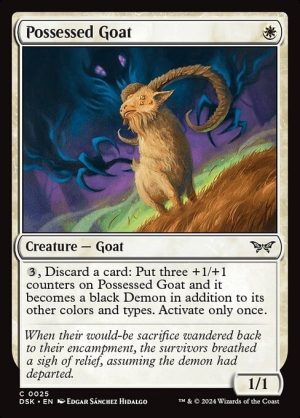 Possessed Goat - Duskmourn: House of Horror-(025)-Foil