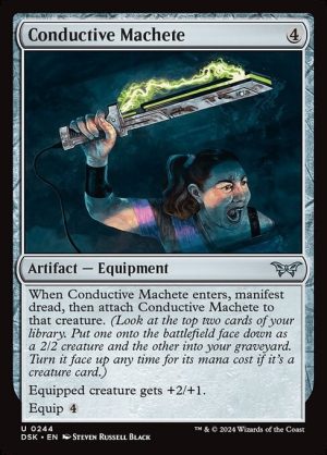 Conductive Machete - Duskmourn: House of Horror-(244)-Foil