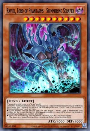 Raviel, Lord of Phantasms - Shimmering Scraper - (2021 Tin of Ancient Battles) - (MP21-EN248) - (Prismatic Secret Rare)