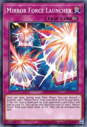 Mirror Force Launcher - (2019 Gold Sarcophagus Tin Mega Pack) - (MP19-EN126) - (Rare)