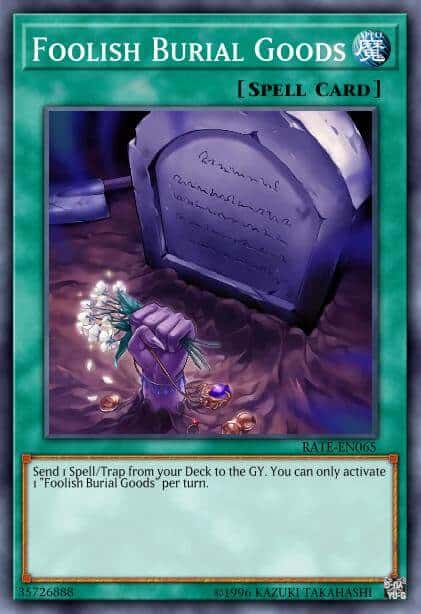 Foolish Burial Goods - (2017 Mega-Tin Mega Pack) - (MP17-EN218) - (Secret Rare)