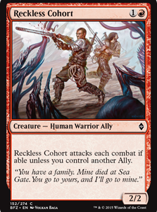 Reckless Cohort - Battle for Zendikar-(152)