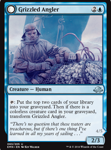 Grizzled Angler // Grisly Anglerfish - Eldritch Moon-(063)