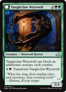 Tangleclaw Werewolf // Fibrous Entangler - Eldritch Moon-(174)