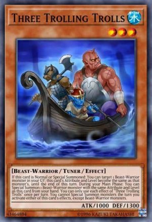 Three Trolling Trolls - (2019 Gold Sarcophagus Tin Mega Pack) - (MP19-EN015) - (Common)