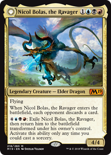 Nicol Bolas, the Ravager // Nicol Bolas, the Arisen - Core Set 2019-(218)