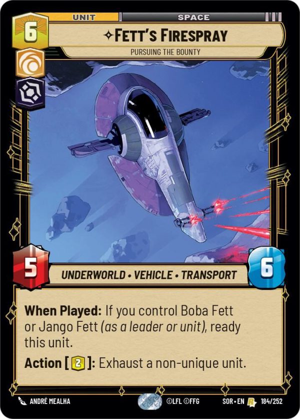Fett's Firespray - Pursuing the Bounty - Spark of Rebellion (SOR)