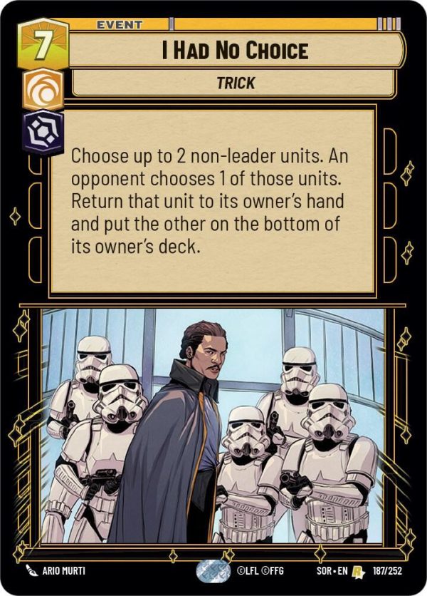 I Had No Choice - Spark of Rebellion (SOR)