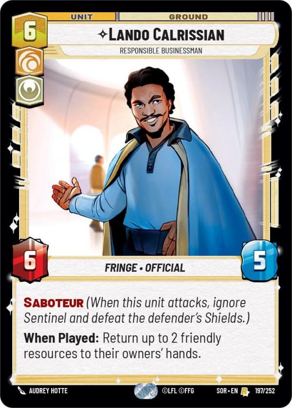 Lando Calrissian - Responsible Businessman - Spark of Rebellion (SOR)