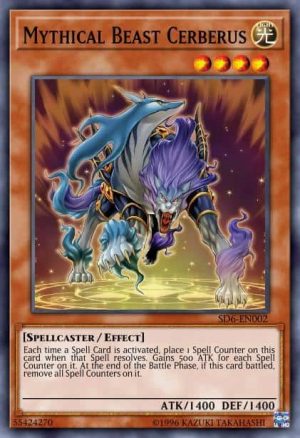 Mythical Beast Cerberus - (Battle Pack 2 War of the Giants) - (BP02-EN042) - (Mosaic Rare)