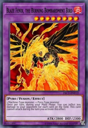 Blaze Fenix, the Burning Bombardment Bird - (Premium Collection Tin) - (PRC1-EN012) - (Super Rare)