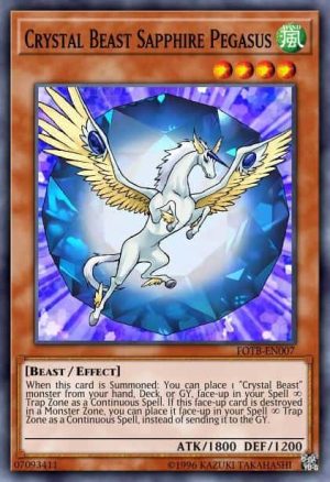 Crystal Beast Sapphire Pegasus - (LC 2 The Duel Academy Years Mega Pack) - (LCGX-EN161) - (Super Rare)