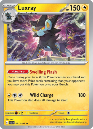 Luxray - (Paldea Evolved) - (sv2-71) - (Rare) - (Reverse Holo)