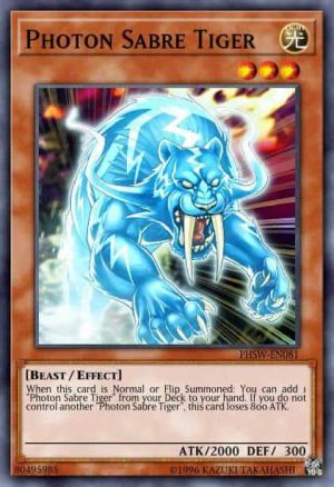 Photon Sabre Tiger - (Egyptian God Deck Obelisk the Tormentor) - (EGO1-EN013) - (Common)