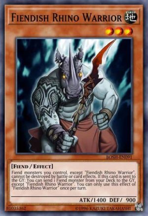 Fiendish Rhino Warrior - (Structure Lair of Darkness) - (SR06-EN017) - (Common)