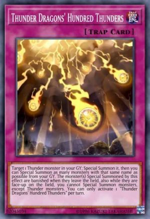 Thunder Dragons' Hundred Thunders - (2019 Gold Sarcophagus Tin Mega Pack) - (MP19-EN207) - (Common)