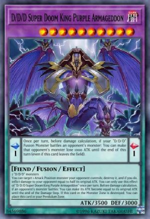 D/D/D Super Doom King Purple Armageddon - (2019 Gold Sarcophagus Tin Mega Pack) - (MP19-EN230) - (Super Rare)