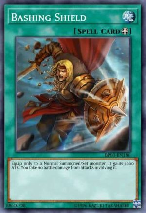 Bashing Shield - (Battle Pack 3 Monster League) - (BP03-EN186) - (Shatterfoil Rare)