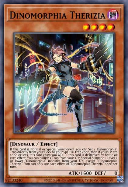 Dinomorphia Therizia - (Dueling Heroes Tin) - (MP23-EN009) - (Prismatic Secret Rare)
