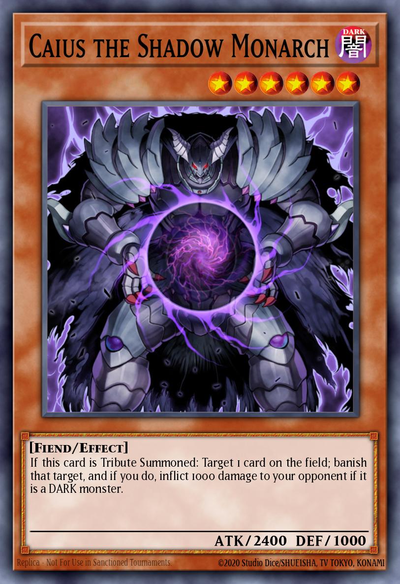 Caius the Shadow Monarch - (Platinum Secret Rare)- (Quarter Century Bonanza) - (RA03-EN194)