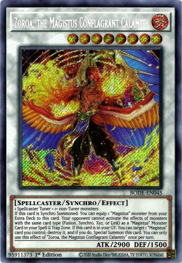 Zoroa, the Magistus Conflagrant Calamity - (Burst of Destiny) - (BODE-EN045) - (Secret Rare)