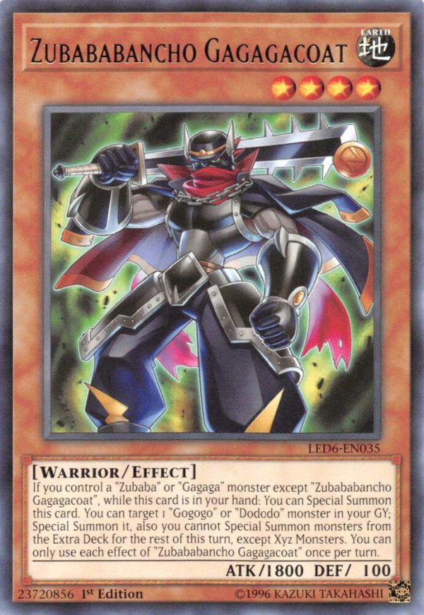 Zubababancho Gagagacoat - (Legendary Duelists Magical Hero) - (LED6-EN035) - (Rare)