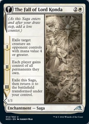 The Fall of Lord Konda // Fragment of Konda - Kamigawa: Neon Dynasty-(012)-Foil