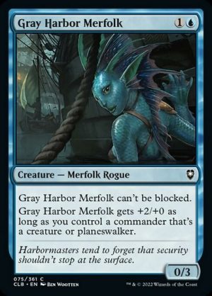 Gray Harbor Merfolk - Commander Legends: Battle for Baldur's Gate-(075)-Foil