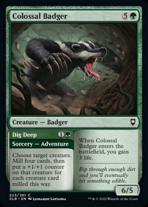 Colossal Badger // Dig Deep - Commander Legends: Battle for Baldur's Gate-(223)