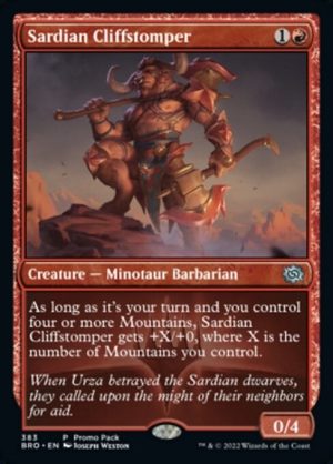 Sardian Cliffstomper - The Brothers' War-(383)-Foil