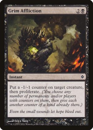 Grim Affliction - New Phyrexia-(063)-Foil