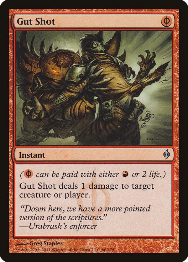 Gut Shot - New Phyrexia-(086)-Foil