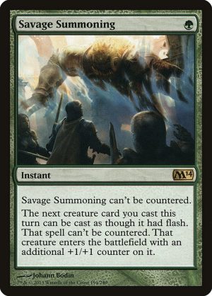 Savage Summoning - Magic 2014 Core Set-(194)-Foil