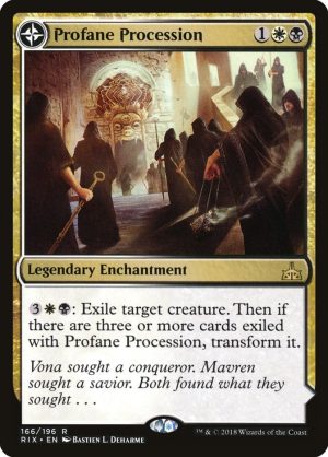 Profane Procession // Tomb of the Dusk Rose - Rivals of Ixalan-(166)