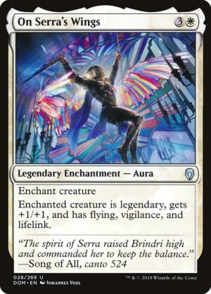 On Serra's Wings - Dominaria-(028)-Foil